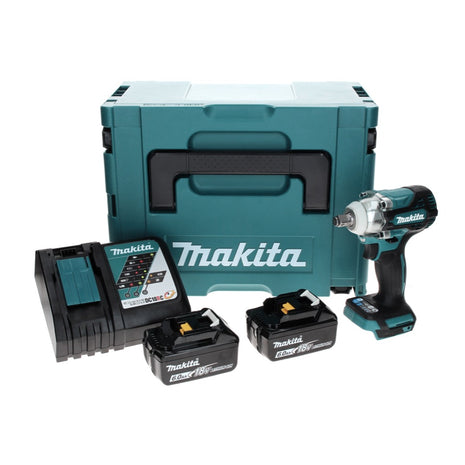 Makita DTW 300 RGJ Visseuse à chocs sans fil 18 V 330 Nm 1/2" Brushless + 2x Batteries 6,0 Ah + Chargeur + Coffret Makpac