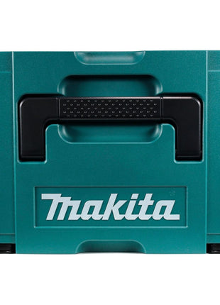 Tijera cortacésped a batería Makita DUM 604 RFXJ 18 V con cuchilla cortacésped y arbustos + 2x baterías 3,0 Ah + cargador + Makpac