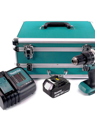 Makita DHP 484 SF1TX taladro percutor inalámbrico 18 V 54 Nm sin escobillas + 1x batería 3,0 Ah + cargador + juego de brocas de 70 piezas + maletín de aluminio TX