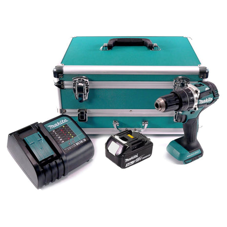 Makita DHP 484 SF1TX taladro percutor inalámbrico 18 V 54 Nm sin escobillas + 1x batería 3,0 Ah + cargador + juego de brocas de 70 piezas + maletín de aluminio TX