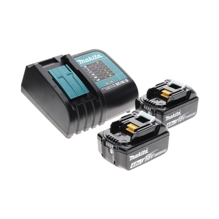 Makita DHP 484 SMTX Trapano avvitatore con percussione a batteria 18V 54Nm + 2x Batterie 4,0 Ah + Caricabatterie + Set 70 punte + Valigetta in alluminio TX