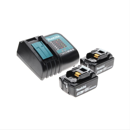 Makita DHP 484 STTX Trapano avvitatore con percussione a batteria 18V 54Nm + 2x Batterie 5,0 Ah + Caricabatterie + Set 70 punte + Valigetta in alluminio TX