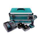 Makita DHP 484 STTX Trapano avvitatore con percussione a batteria 18V 54Nm + 2x Batterie 5,0 Ah + Caricabatterie + Set 70 punte + Valigetta in alluminio TX