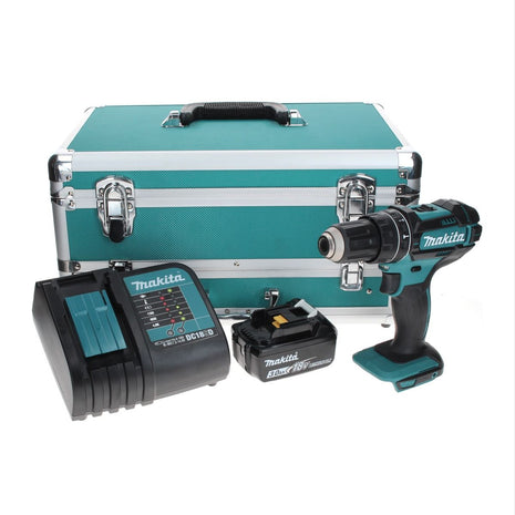 Makita DHP 482 SF1TX Akku Schlagbohrschrauber 18 V 62 Nm + 1x Akku 3,0 Ah + Ladegerät + 70 tlg. Bit Bohrer Set + TX Alu Koffer