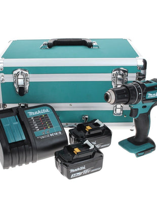 Makita DHP 482 SFTX Akku Schlagbohrschrauber 18 V 62 Nm + 2x Akku 3,0 Ah + Ladegerät + 70 tlg. Bit Bohrer Set + TX Alu Koffer