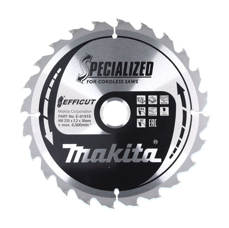 Makita CCM23524G Lama per sega circolare SPECIALIZED EFFICUT / 235 x 30 x 1,5 mm - 24 denti per legno ( E-01915 )