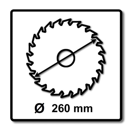 Makita CMSXF26080G Lama per sega SPECIALIZED EFFICUT / 260 x 30 x 1,65 mm / 60 Denti / per legno ( B-67284 )