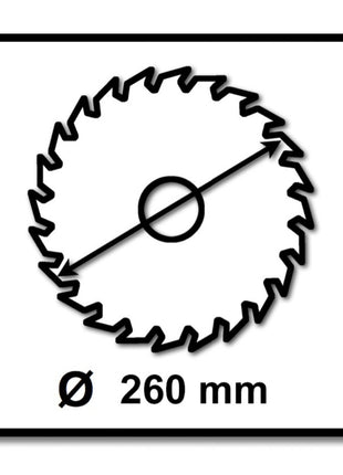 Makita CMSXF26080G SPECIALIZED EFFICUT Lame de scie 260 x 30 x 1,65 mm - 60 dents, pour bois - 2 pcs. (2x B-67284)