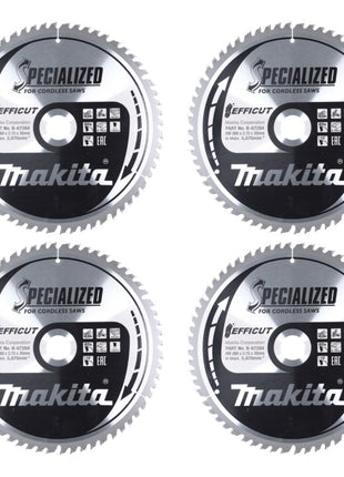 Makita CMSXF26080G SPECIALIZED EFFICUT Lame de scie 260 x 30 x 1,65 mm - 60 dents, pour bois - 4 pcs. (4x B-67284)