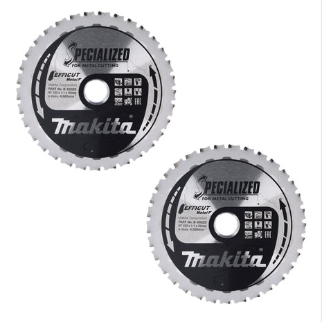 Makita MCCS15033E Lame de scie SPECIALIZED EFFICUT 150 x 20 x 1,1 mm - 2 pièces (2x B-69325) 33 dents