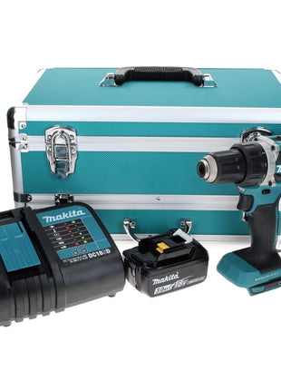 Makita DDF 484 SF1TX perceuse-visseuse sans fil 18 V 54 Nm sans balais + 1 batterie 3,0 Ah + chargeur + jeu de 70 forets + coffret en aluminium TX