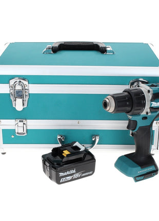 Makita DDF 484 T1TX taladro atornillador inalámbrico 18 V 54 Nm sin escobillas + 1x batería 5,0 Ah + juego de brocas de 70 piezas + maletín de aluminio TX - sin cargador