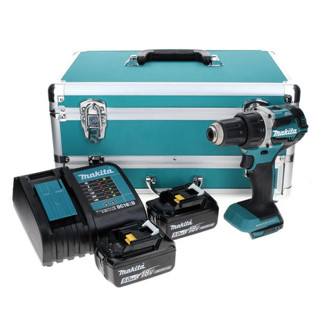 Makita DDF 484 STTX Akku Bohrschrauber 18 V 54 Nm Brushless + 2x Akku 5,0 Ah + Ladegerät + 70 tlg. Bit Bohrer Set + TX Alu Koffer