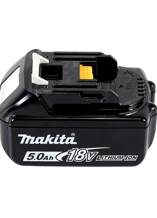 Makita DHP 482 T1TX W Taladro percutor inalámbrico 18 V 62 Nm blanco + 1x batería 5,0 Ah + juego de brocas de 70 piezas + maletín de aluminio TX - sin cargador