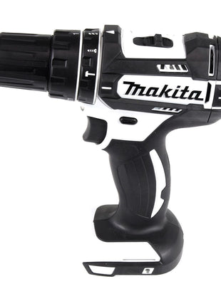 Makita DHP 482 SG1TX W Perceuse à percussion sans fil 18 V 62 Nm blanc + 1x Batterie 6,0 Ah + Chargeur + Jeu de 70 mèches + Mallette en aluminium TX