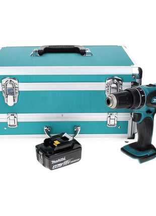 Makita DHP 456 M1TX Perceuse visseuse à percussion sans fil 18 V 50 Nm + 1x Batterie 4,0 Ah + Coffret aluminium TX + Jeu d’embouts et de forets, 70 pcs. - sans chargeur