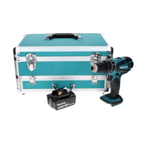 Makita DHP 456 T1TX Perceuse à percussion sans fil 18 V 50 Nm + 1x Batterie 5,0 Ah + Coffret aluminium TX + Jeu d’embouts et de forets, 70 pcs. - sans chargeur