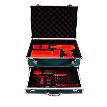 Makita DHP 485 SG1TX Akku Schlagbohrschrauber 18 V 50 Nm Brushless + 1x Akku 6,0 Ah + Ladegerät + 70 tlg. Bit Bohrer Set + TX Alu Koffer