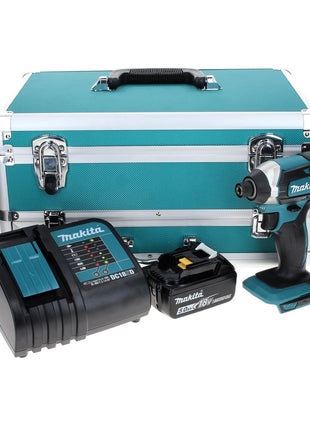 Makita DTD 152 ST1TX Visseuse à chocs sans fil 18 V 165 Nm + 1x Batterie 5.0 Ah + Chargeur + Jeu de mèches 70 pièces + Mallette TX