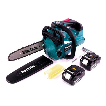 Makita DUC 256 G Motosega a batteria 36 V ( 2x 18 V ) Brushless 25 cm + 2x batteria 6.0 Ah - senza caricabatterie