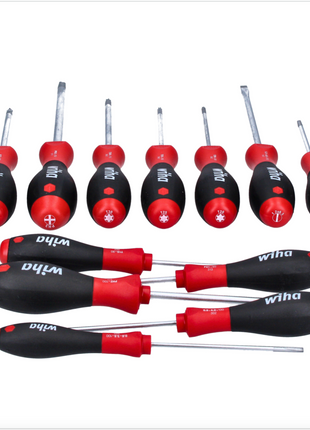 Wiha 302HK12 juego de destornilladores SoftFinish 12 piezas - ranurado, Phillips, Pozidriv, Torx (41002)