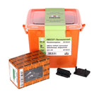 HECO Set di fissaggio per bordi terrazza, 30 pz. ( 48717 ) + Set di viti HECO TOPIX 4,5 x 50 mm HD 20 - Valigetta plastica