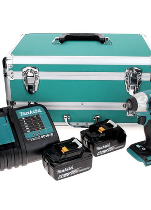 Makita DTW 180 SGTX Visseuse à chocs sans fil 18 V 180 Nm 3/8" Brushless + 2x Batteries 6,0 Ah + Chargeur + Jeu de mèches 70 pièces + Mallette TX