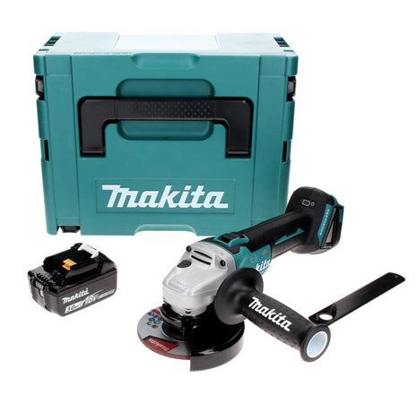 Makita DGA 506 F1J Akumulatorowa szlifierka kątowa 18 V 125 mm bezszczotkowa + 1x akumulator 3,0 Ah + Makpac - bez ładowarki