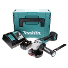 Makita DGA 506 RM1J Smerigliatrice angolare a batteria 18V 125mm Brushless + 1x Batteria 4,0Ah + Caricabatterie + Valigetta Makpac