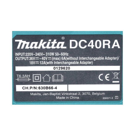 Makita DC 40 RA Caricatore rapido 40V - XGT LXT ( 191E07-8 ) per batterie da 14,4 V a 18 V