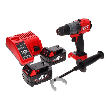 Taladro percutor inalámbrico Milwaukee M18 ONEPD2-402C 18 V 135 Nm Brushless One Key Bluetooth + 2x baterías 4,0 Ah + cargador