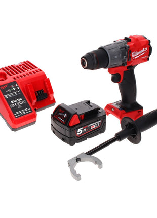 Milwaukee M18 ONEPD2-501C Akku Schlagbohrschrauber 18 V 135 Nm Brushless One Key Bluetooth + 1x Akku 5,0 Ah + Ladegerät