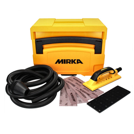 Mirka Handy Kit 80 x 230 mm + 40 tiras de lijado ABRANET + manguera de aspiración en el systainer