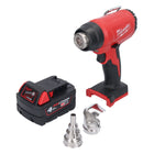 Soplador de aire caliente a batería Milwaukee M18 BHG-401 18 V 470 °C + 1x batería 4,0 Ah - sin cargador