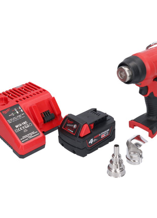 Milwaukee M18 BHG-401 Akku Heißluftgebläse 18 V 470 °C + 1x Akku 4,0 Ah + Ladegerät