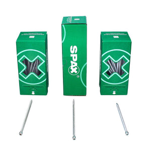 SPAX IN.FORCE Schraube 8,0 x 450 mm 50 Stk. Torx T-STAR Plus T40 ( 1221010804505 ) Vollgewinde Zylinderkopf WIROX CUT Bohrspitze