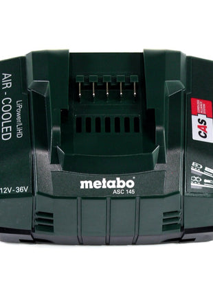 Metabo 18 V Basis Set 2x Akku 10,0 Ah LIHD + ASC 145 Ladegerät CAS System