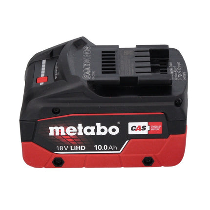 Set di batterie Metabo 18V: 2 batterie LIHD da 10,0Ah + caricabatterie doppio ASC 145 DUO - Sistema CAS