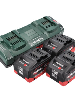 Metabo 18 V Basis Set 3x Akku 10,0 Ah LIHD + ASC 145 DUO Doppelladegerät CAS System - Toolbrothers