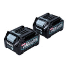 Juego de baterías Makita de 40 V con 2x BL 4025 2,5 Ah (2x 191B36-3) XGT Li-Ion clase de protección IP64 con pantalla LED