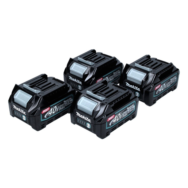 Set di batterie Makita 40 V con 4x BL 4025 2,5 Ah ( 4x 191B36-3 ) XGT Li-Ion classe di protezione IP64 con display LED