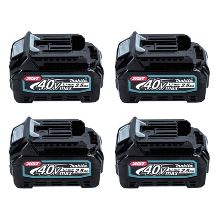 Kit di alimentazione Makita 40 V max. con 4x batterie BL 4025 2,5 Ah XGT ( 4x 191B36-3 ) + caricatore rapido DC 40 RA XGT LXT ( 191E07-8 )
