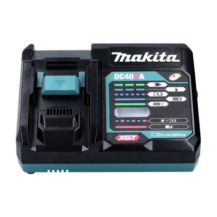 Kit alimentatore Makita 40 V max. con batteria BL 4025 2,5 Ah ( 191B36-3 ) + caricabatteria rapido DC 40 RA ( 191E07-8 ) + adattatore di ricarica ADP10 LXT su XGT 14,4 V 18 V ( 191C10-7 )