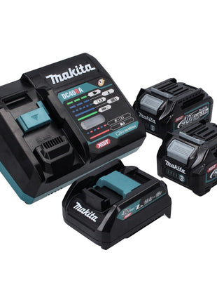 Makita Power Source Kit 40 V max. mit 2x BL 4025 Akku 2.5 Ah ( 2x 191B36-3 ) + DC 40 RA Schnell Ladegerät ( 191E07-8 ) + ADP10 Ladeadapter LXT auf XGT 14,4V 18V ( 191C10-7 )