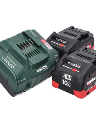 Soplador de hojas a batería Metabo LB 18 LTX BL 18 V sin escobillas + 2x baterías 10,0 Ah + cargador