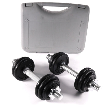 Set di manubri  ( YLDS 12 ) 2x Manubri + 4x Pesi 0,5 Kg + 8x Pesi 1,0 Kg + Chiusura a stella