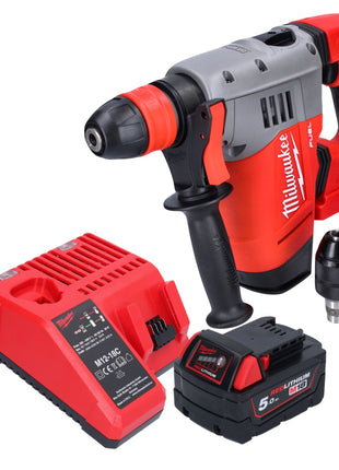 Milwaukee M18 CHPX-501C Perforateur sans fil 18 V 4.0 J SDS Plus brushless + 1x Batterie 5.0 Ah + Chargeur