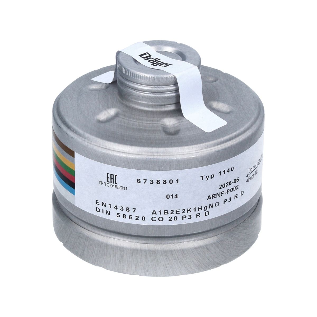 Dräger X-plore Rd40 Filtro per respiratori 4x A1B2E2K1 Hg CO NO-P3 RD ( 4x 6738801 ) EN148-1 per maschere X-plore 6000 / X-plore 4000
