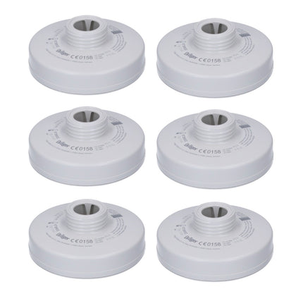 Dräger Rd40 Filtro per particelle P3 R / 6 pezzi ( 6x 6738932 ) - per maschere X-plore 6000 e semimaschere X-plore 4000