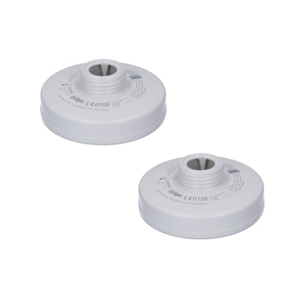 Dräger X-plore 6300 Atemschutzvollmaske ( R55800 ) EN 148-1 / EN 136 Klasse 2 + X-plore Rd40 Atemschutzfilter A2B2E2K2 Hg P3 R D ( 6738797 ) + 2x Rd40 Partikel Filter P3 R ( 6738932 )